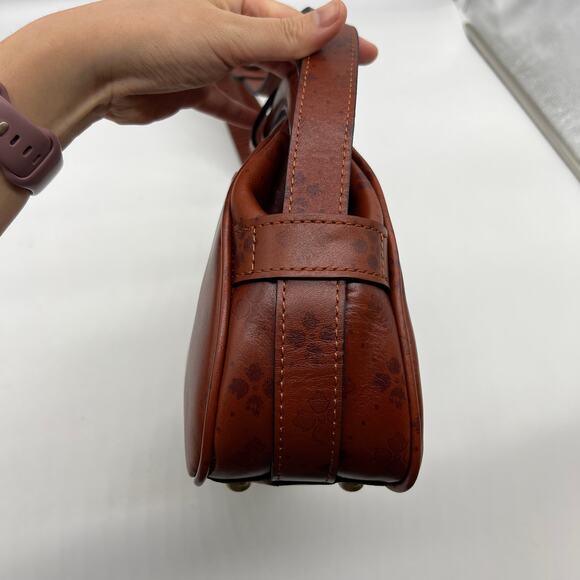 Patricia Nash Women Handbags Florentina Frame Leather Crossbody Bags Tan - Picture 12 of 16